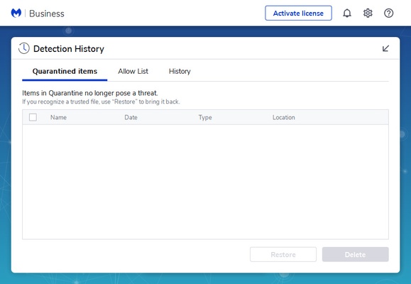 Malwarebytes screenshot 1