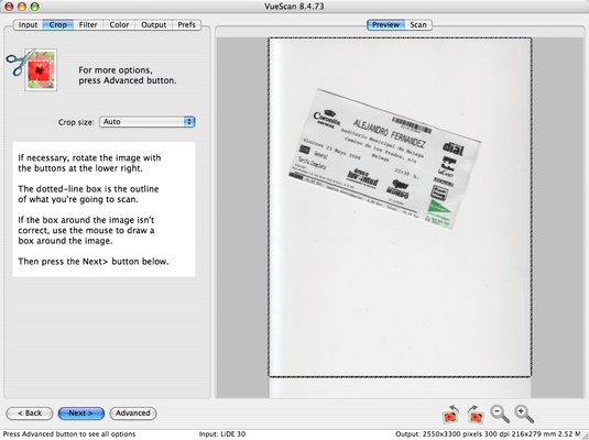 VueScan screenshot 1