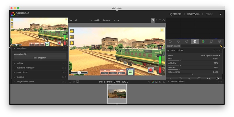 Darktable screenshot 1