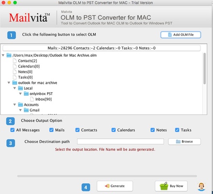 Mailvita OLM to PST Converter For Mac Software screenshot 1