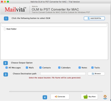 Mailvita OLM to PST Converter For Mac Software screenshot 1