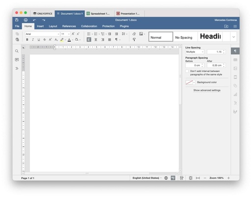 ONLYOFFICE screenshot 1
