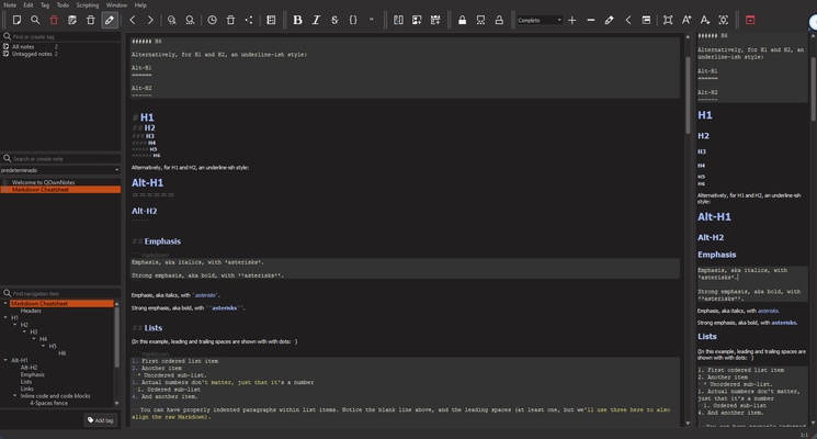QOwnNotes screenshot 1