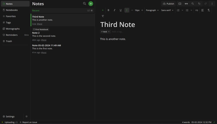 Notesnook screenshot 1