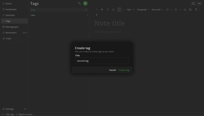 Notesnook screenshot 1