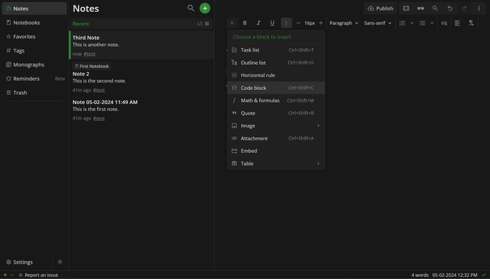 Notesnook screenshot 1