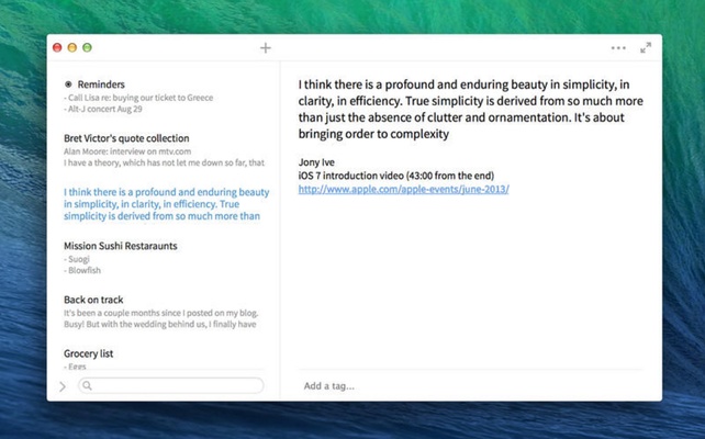 Simplenote screenshot 1