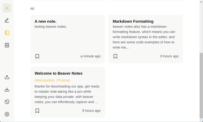 Beaver Notes screenshot 1