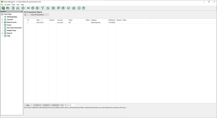 Money Manager Ex screenshot 1