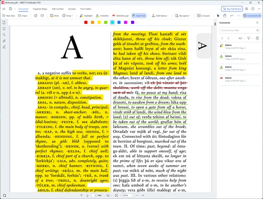 ABBYY FineReader PDF screenshot 1