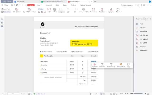 WPS Office screenshot 1