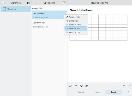 Marknote screenshot 1