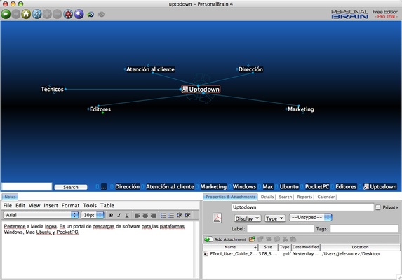 PersonalBrain screenshot 1