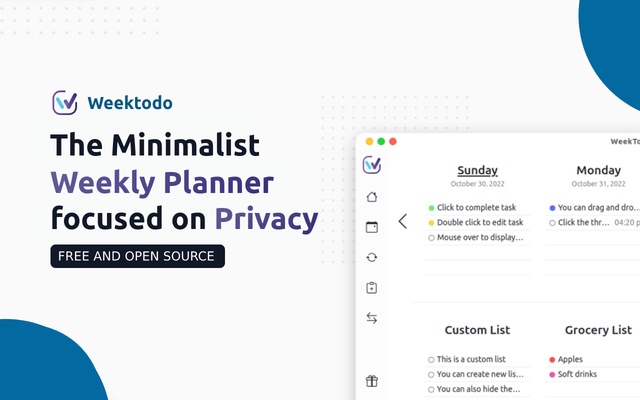 WeekToDo screenshot 1