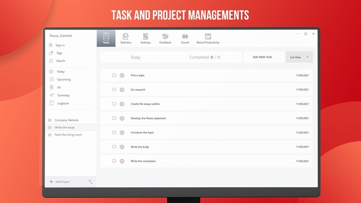 FocusCommit screenshot 1