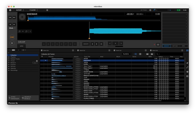 rekordbox screenshot 1