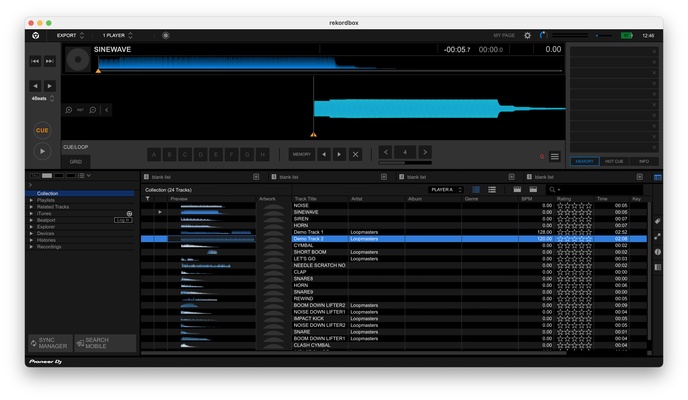 rekordbox screenshot 1