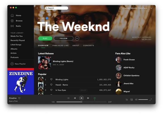 Spotify screenshot 1