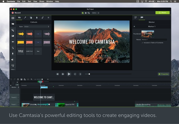 Camtasia screenshot 1
