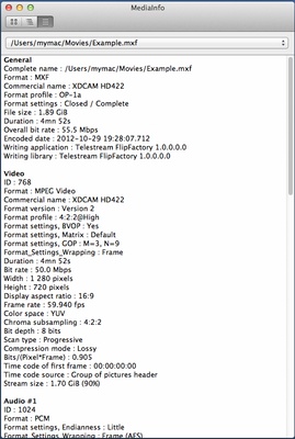 MediaInfo screenshot 1