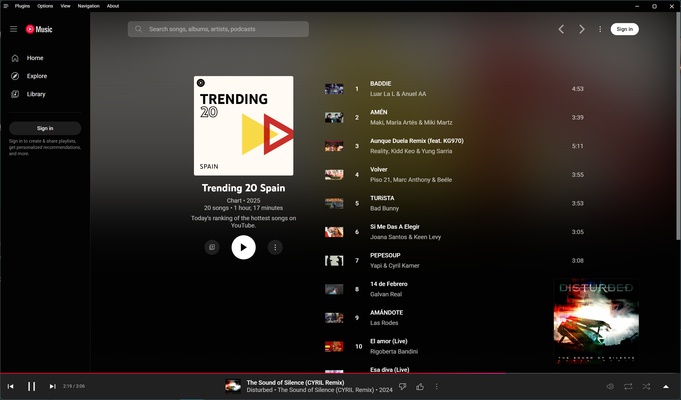 YouTube Music Desktop App (Unofficial) screenshot 1