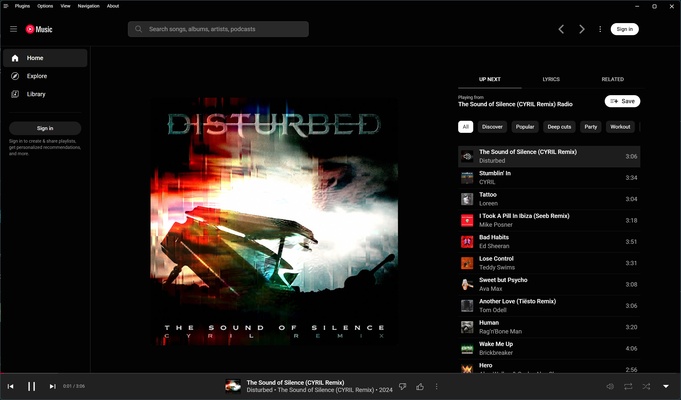 YouTube Music Desktop App (Unofficial) screenshot 1