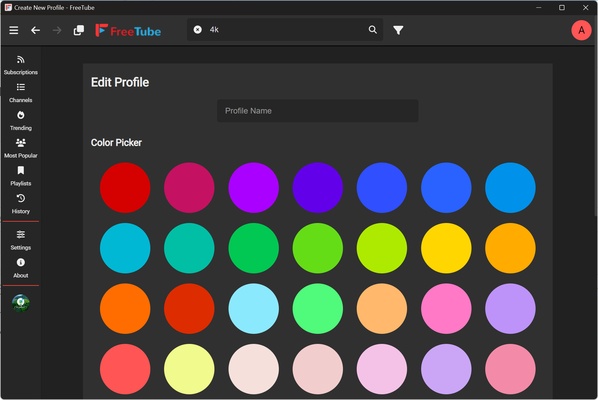 FreeTube screenshot 1