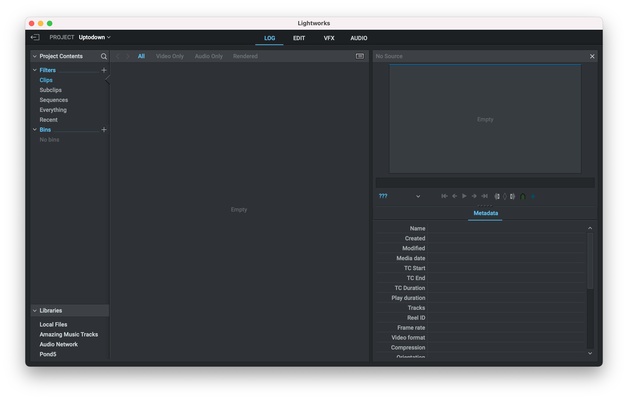 Lightworks screenshot 1