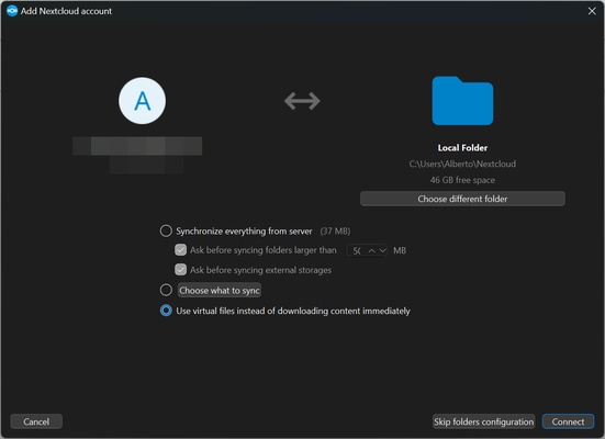 Nextcloud screenshot 1