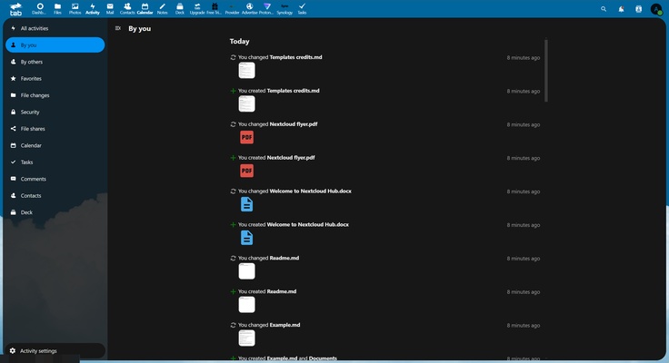 Nextcloud screenshot 1