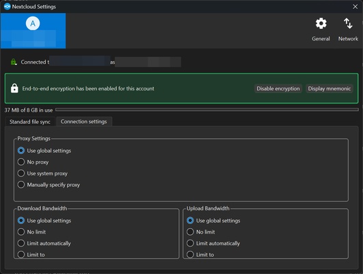 Nextcloud screenshot 1