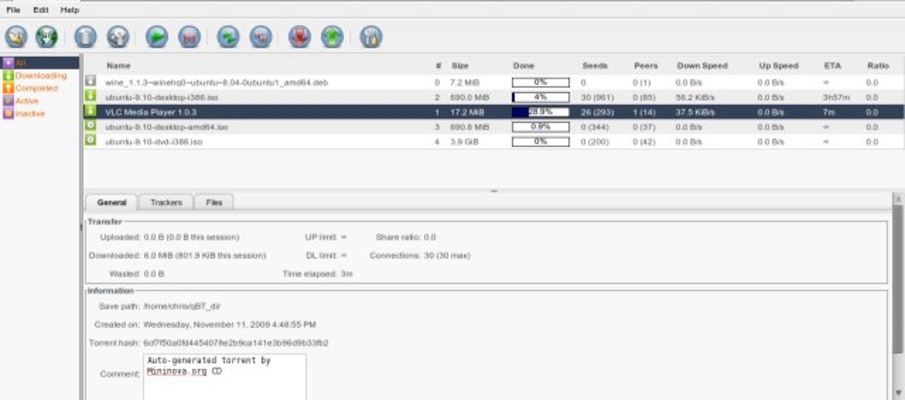 qBittorrent screenshot 1