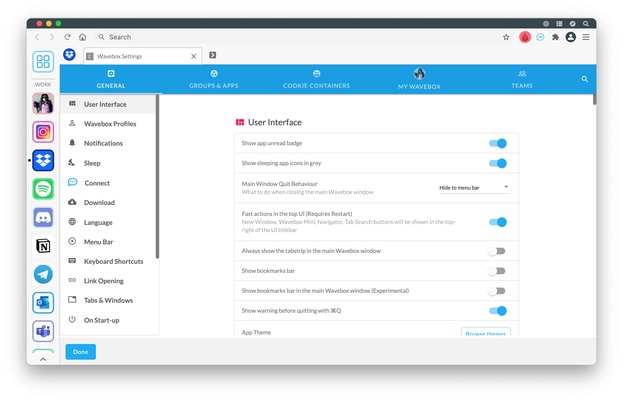 Wavebox screenshot 1