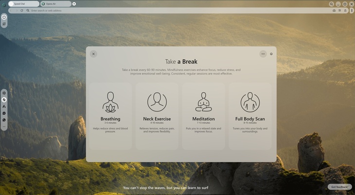 Opera Air screenshot 1