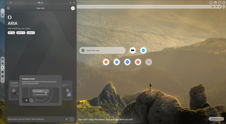 Opera Air screenshot 1