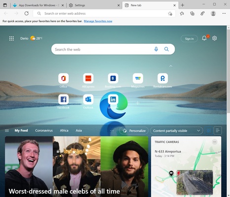 Microsoft Edge Beta screenshot 1
