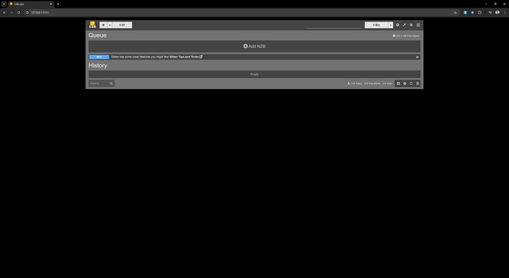 SABnzbd screenshot 1