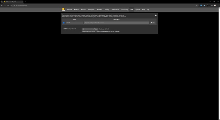 SABnzbd screenshot 1