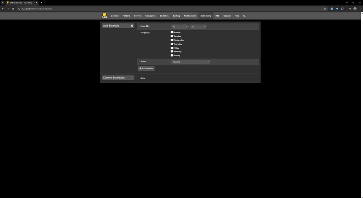 SABnzbd screenshot 1