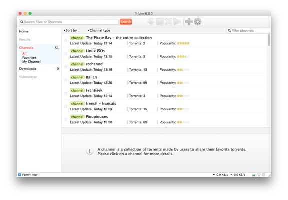 Tribler screenshot 1