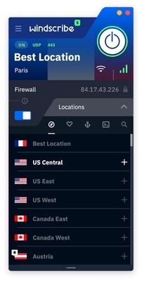 Windscribe VPN screenshot 1