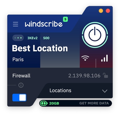 Windscribe VPN screenshot 1
