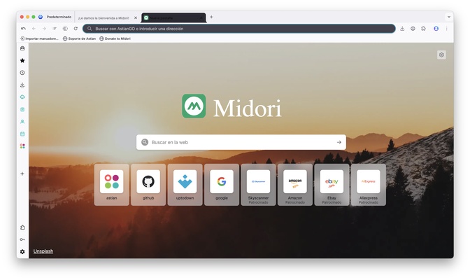 Midori Browser screenshot 1