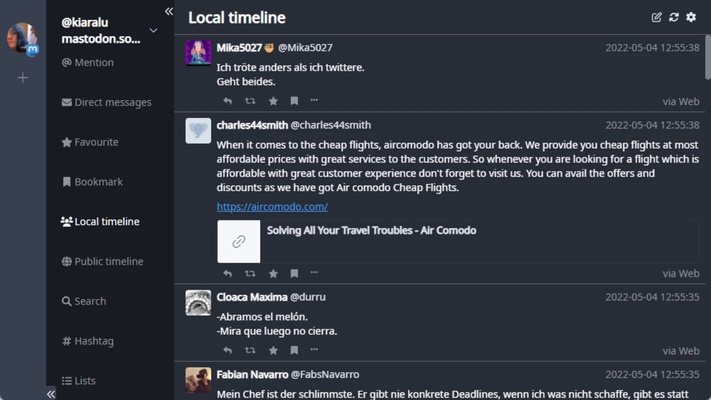 Whalebird screenshot 1