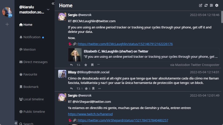 Whalebird screenshot 1