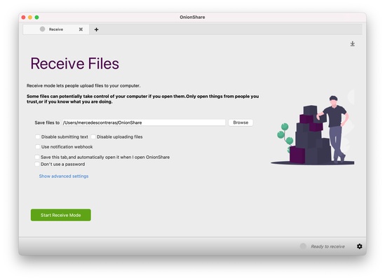 OnionShare screenshot 1