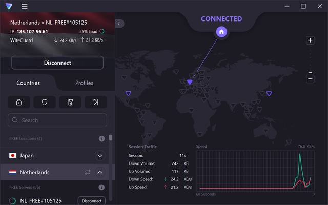 Proton VPN screenshot 1
