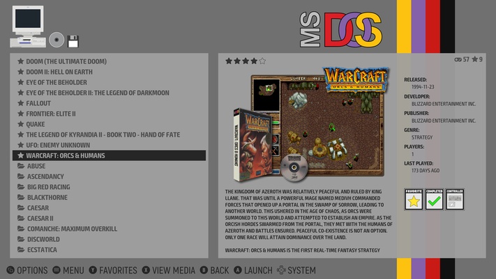 EmulationStation screenshot 1