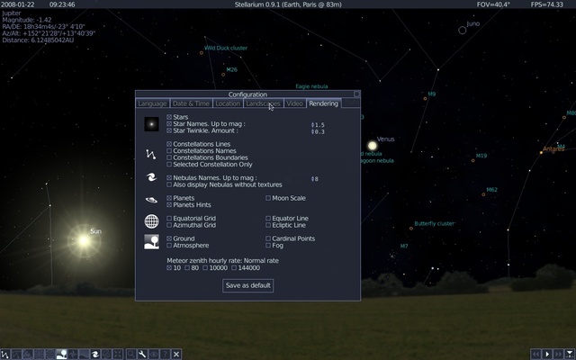 Stellarium screenshot 1