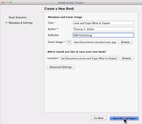 Kindle Comic Creator screenshot 1